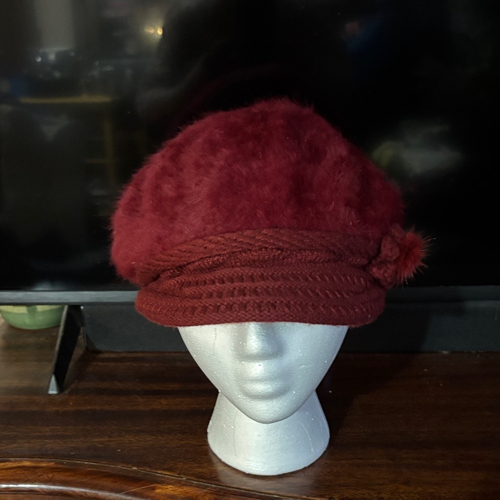 Elegant Burgundy Women's Hat